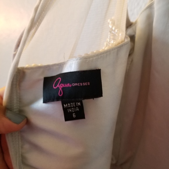 SOLD 💫 Light Silver/Grey Pearl Beaded Dress 6 - Picture 5 of 8